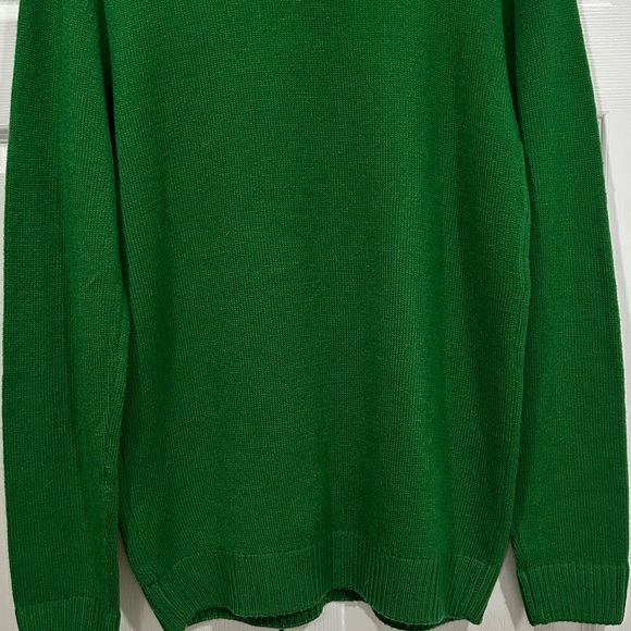 Rumors Genuine Brand Green Reindeer Santa Christmas Sweater Ladies Size Large - Picture 2 of 5